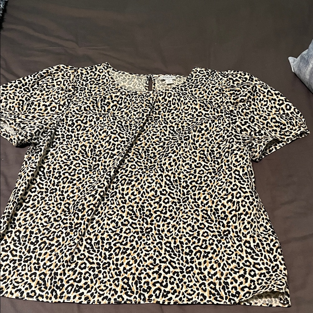 J. Crew Animal Print Blouse